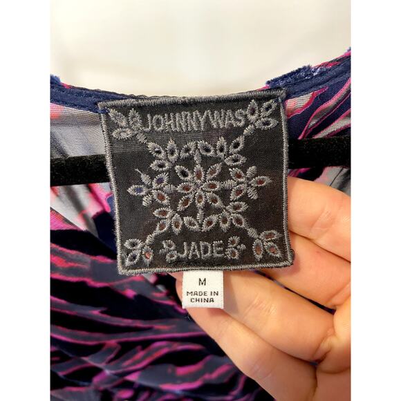 Johnny Was Tava Midi Velvet Dress size M - Picture 3 of 5